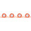 4Rolls Orange Craft Ribbon for Gift Wrapping Polyester Home Decoration 5