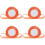 4Rolls Orange Craft Ribbon for Gift Wrapping Polyester Home Decoration 6