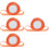 4Rolls Orange Craft Ribbon for Gift Wrapping Polyester Home Decoration 8