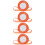 4Rolls Orange Craft Ribbon for Gift Wrapping Polyester Home Decoration 9
