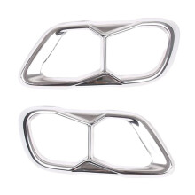 For X5 G05 X6 G06 X7 G07 2019-2022 (M60) Car Tail Muffler Exhaust Pipe Output Cover Trim Accessories - Silver
