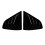 Car Rear Windows Triangle Louver Cover Sticker for  X4 G02 2018+ Car Windows Triangular Trim Gloss Black 2