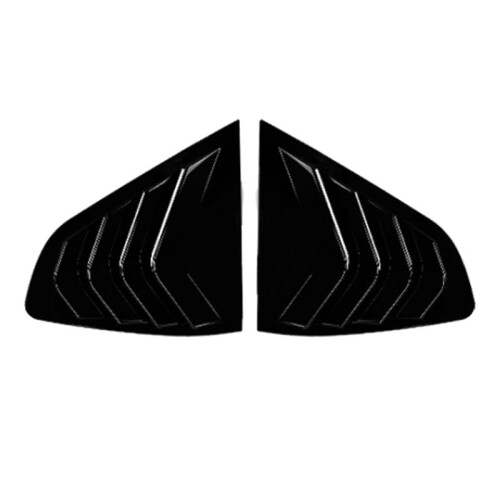 Car Rear Windows Triangle Louver Cover Sticker for  X4 G02 2018+ Car Windows Triangular Trim Gloss Black 1
