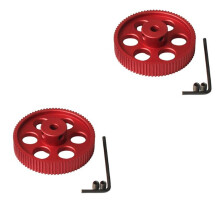 2 Pièces 80 Dents 2GT C Kit 2GT Poulie de Distribution Alésage 5mm 2MGT Courroie Synchrone Largeur 9/10mm 80T pour Voron 2.4 Rouge