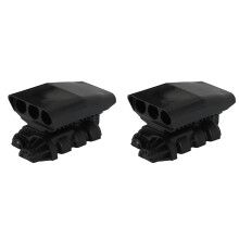 2X 1/10 RC Crawler Simulation Engine Presa D'Aria Coperchio Compressore per Trx4 D90 Axial Scx10 Wraith 90046 90018, Nero