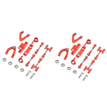 2X Metal Steering Cup Upper Lower Swing Arm Steering Slider Turning Block for WPL D12 1/10 RC Car Upgrade Parts,1