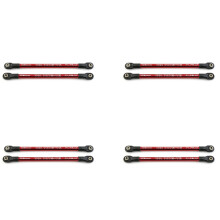 8Pcs Aluminum Pushrod Link Rod 5318X 5318 Red-Anodized for 1/10 E-Revo Summit Revo RC Car Upgrade Parts