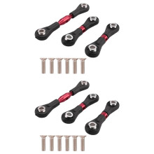 6Pcs Metal Steering Rod Link Rod Tie Rod for TT-01 TT01 1/10 RC Car Upgrade Parts Accessories,Red