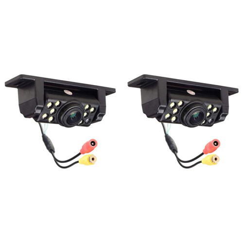 2X Car Backup Camera Rear View Reverse Camera with 170 Wide Angle 9 LED Lights Super Clear Night Vision