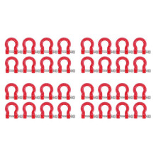 32Pcs Metal Front Rear Bumper Trailer Hook Tow Shackle Rescue Hook for 1/10 RC Rock Crawler Car TRX4 -4 SCX10