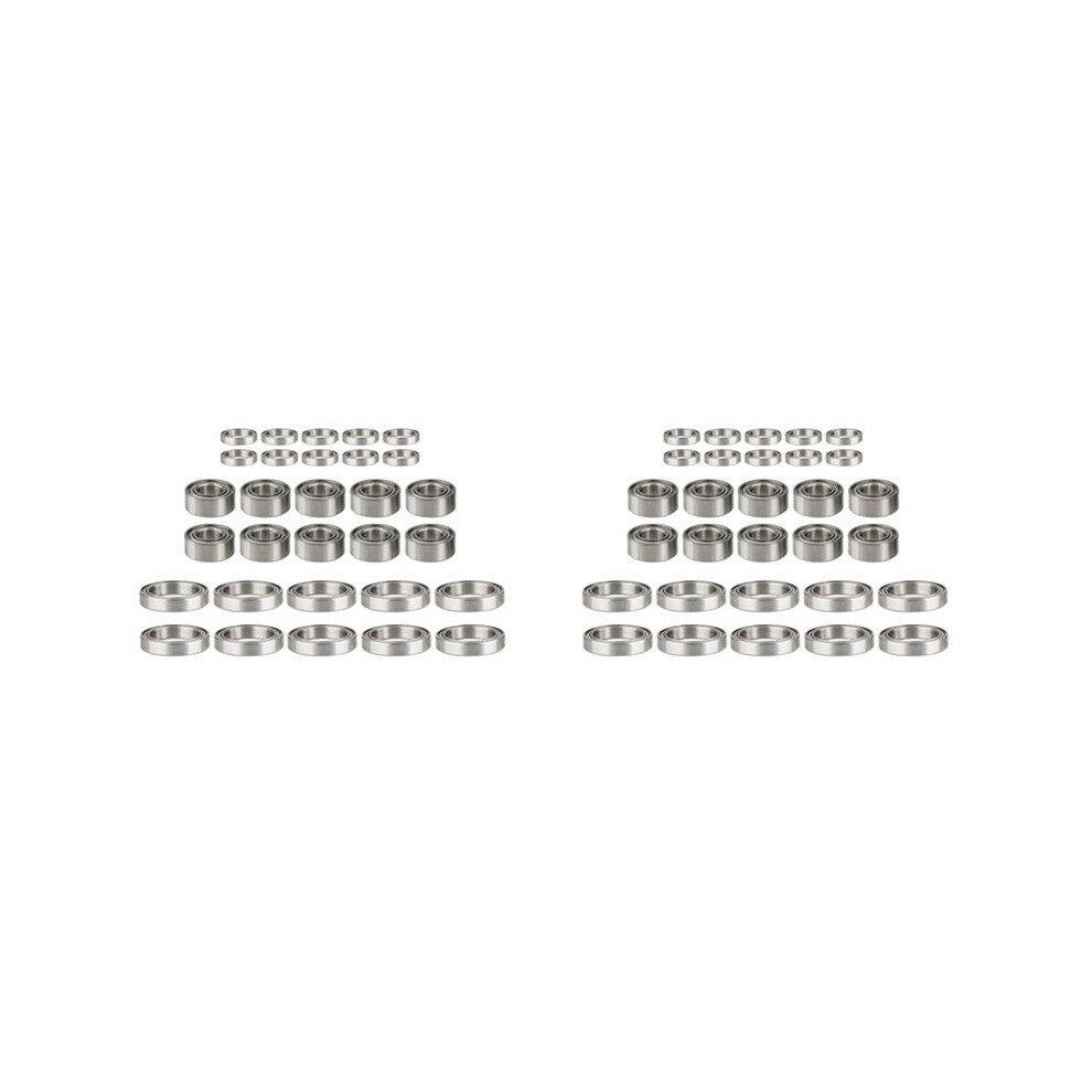 2X 30Pcs Metal Steel Bearing Set For Zd Racing -10 Dbx10 10421-S 9102 1/10 Rc Car Spare Parts Accessories Silver 4712893864275