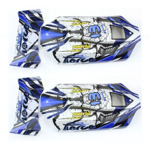 2X Carro RC Car Body Shell Car Cover Tail Wing para  124017 124019 1/12 RC Car Upgrade Parts Acessórios Sobressalentes