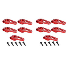 10PCS Aluminum Alloy 31mm 25T Steering Servo Arm Horn for Futaba Sakura D4 1/10 RC Drift Car Crawler Parts,Red