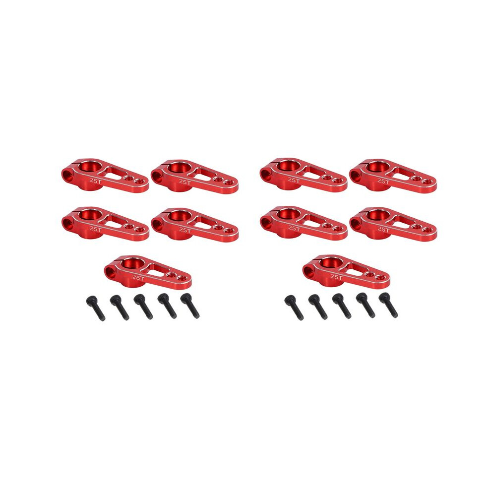 10Pcs Aluminum Alloy 31Mm 25T Steering Servo Arm Horn For Futaba Sakura D4 1/10 Rc Drift Car Crawler Parts, Red 4711253269620
