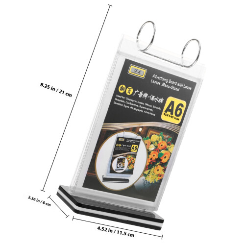 Support Menu En PVC Clair, Porte-Affiche Stable Pour Table 2