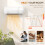 Homcom HOMCOM Ceramic Electric Heater 2000W with Fan, Wall Mounted, White 5