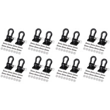 16Pcs Trailer Towing Buckle Tow Hooks Metal Climbing Trailer Shackles for 1/10 RC Car Truck Climbing Car (Black)