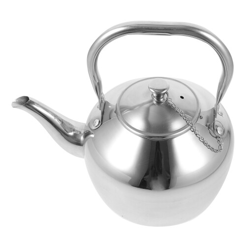 3Pcs Silver Stainless Steel Tea Kettle with Handle Compact Kitchen Use 2