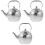 3Pcs Silver Stainless Steel Tea Kettle with Handle Compact Kitchen Use 5