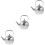 3Pcs Silver Stainless Steel Tea Kettle with Handle Compact Kitchen Use 7