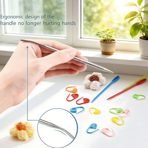 Circular Knitting Needle Set 9 Different Size For Comfortable 1