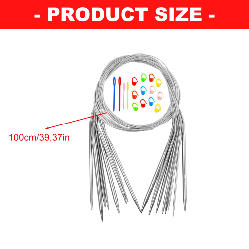 Circular Knitting Needle Set 9 Different Size For Comfortable 2