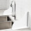 Stretchy Shower Barrier Panel Works With All Tub designs-White 3