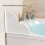 Stretchy Shower Barrier Panel Works With All Tub designs-White 5