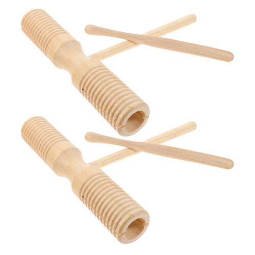 10Ensembles Ensemble Percussion Guiro Bois Naturel Pour Activités Scolaires 2