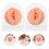 1Pair Flexible Silicone Ear Practice Model with Stand for Ear Piercing 8