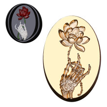 Brass Sealing Wax Stamp Halloween Series Wax Seal-holding lotus