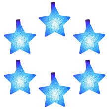 Pack of 6 LED Light Bracelets with Star Adornment for-blue