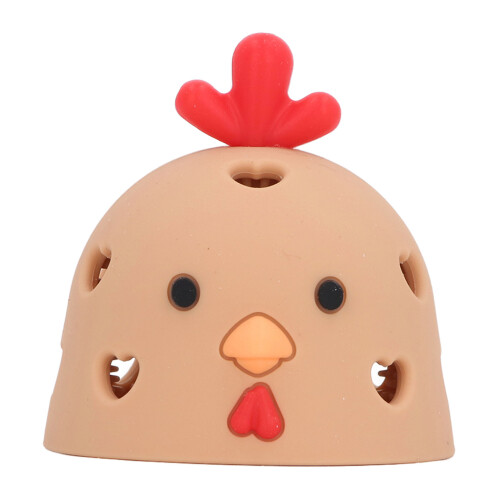 Reusable Brown Silicone Egg Brush Washer 57x57mm Egg Scrubber 2