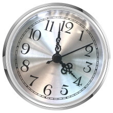 Elegant Clock Insert 60/70/90mm-90 silver silver bas