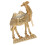 Goldene Messing-Kamelfigur, kleine Statue für Büro,-Mittelgroß 1