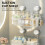 Space Efficient Shower Organizer Multipurpose Suction-L Gray 5