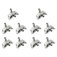 10pcs 25mm 1inch Motorcycle Clutch Lever Mount Holder for Shadow 600 VT750 Silver Aluminum Alloy