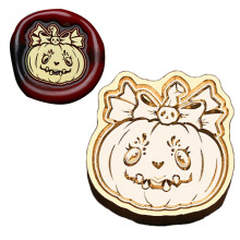 Halloween-Serie Wachssiegelstempel Hexe-Bogenkürbis
