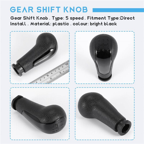 5 Speed Gear Shift Knob Lever Shifter Handle Stick for  Spark 2011-2016 Bright Black 2