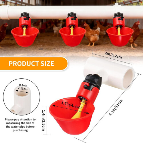 24 Count Chicken Waterer Bowls With Connection Parts And Binding 2