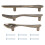 15 Pcs Knife Spoon Fork Kitchen Cabinet Closet Drawer Pull Handles Knobs 3-Inch Center to Center Bronze 1