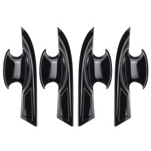 For 10Th Gen ABS Exterior Door Handle Bowl Cover Trims for 2016-2021 Gloss Black