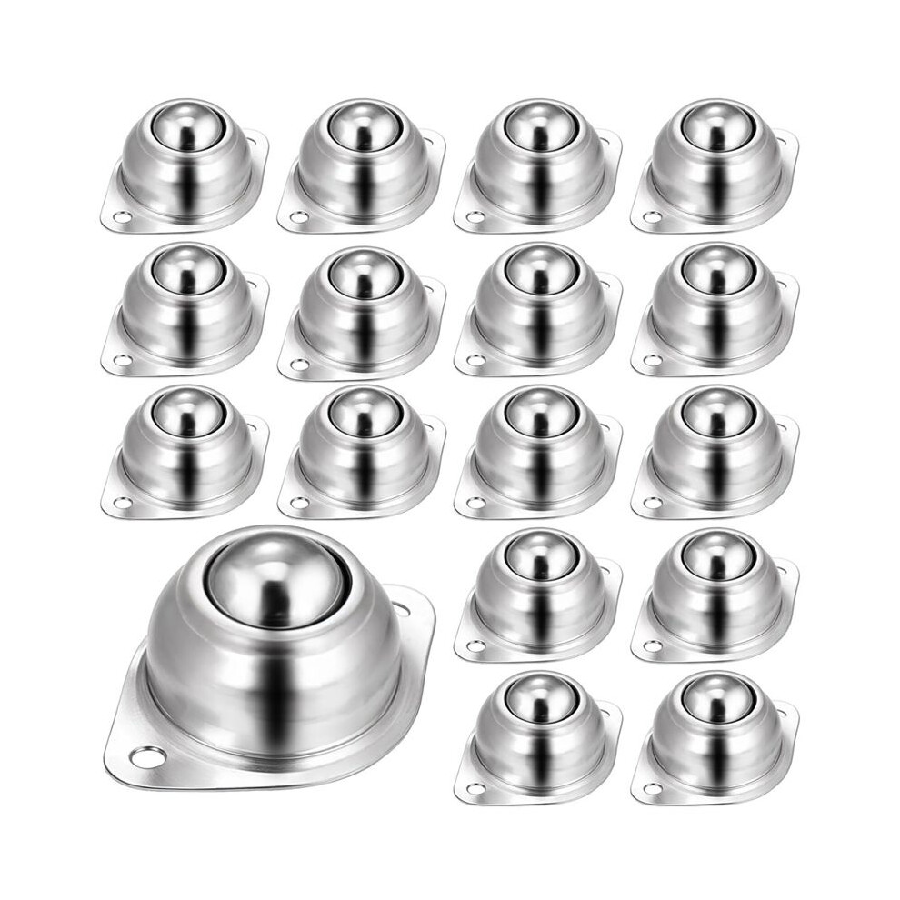 16 Pack 1 Inch Roller Transfer Bearings, Steel Transfer Unit Swivel Caster Roller Transfers,For Transmission 6031625245921