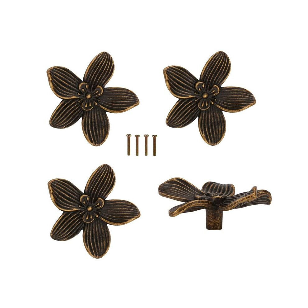 Flower Drawer Knobs Petal Cabinet Knobs Dresser Knobs Furniture Drawer Pulls Handles For Wardrobe Door Pulls Bronze 4713908239897