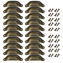 20PCS Antique Iron Drawer Knobs Pulls Handles - Vintage Kitchen Cabinets Furniture Wardrobe Pull Handle, B