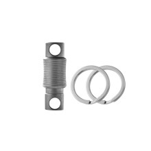 Titanium Alloy Key Chain High-End Spring Lock Car  Universal Rotating Ring Buckle-Horizontal Lines[Stone Wash]