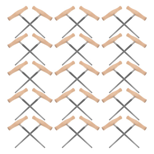 48Pcs Violin Peg Hole Wooden Handle Beige Precise Tapered Tool 1
