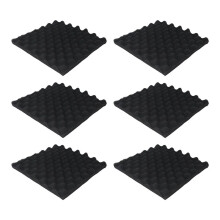 6 Pack Zelfklevende Akoestische Schuimpanelen Brandwerende Geluidsisolatie Behandeling Wandpaneel, Verminder Geluidsschuim voor Studio, Enz.