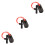 3Pcs Durable Black Stick Kids Bungee Jumper Bouncing Toy 5