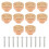 10Pcs Boho Rattan Dresser Knobs, Round Wooden Drawer Knobs Pulls for Boho Furniture Decorative, (10 Knobs and 10 Screws) 1